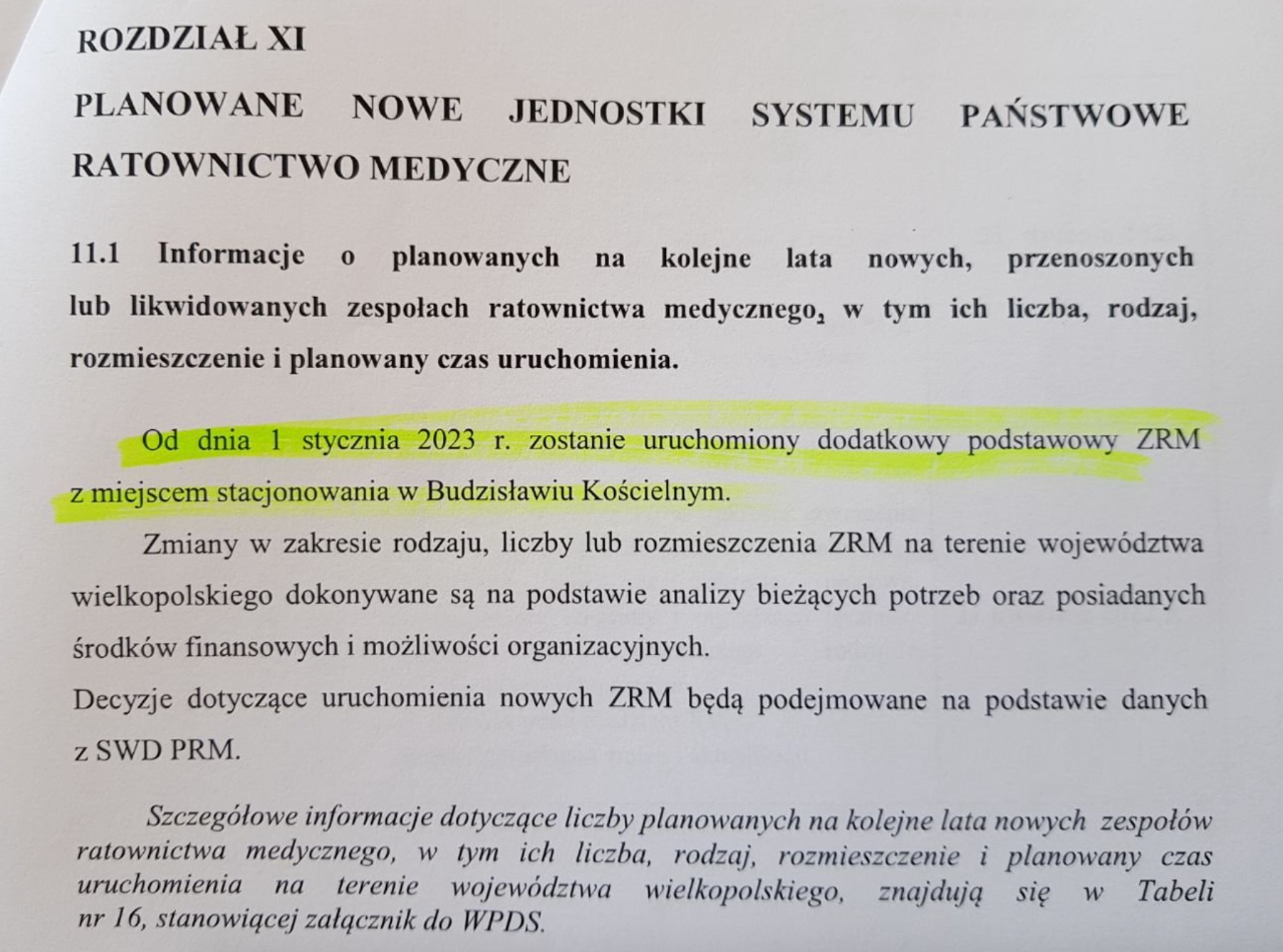 To już pewne. Powstanie podstacja pogotowia