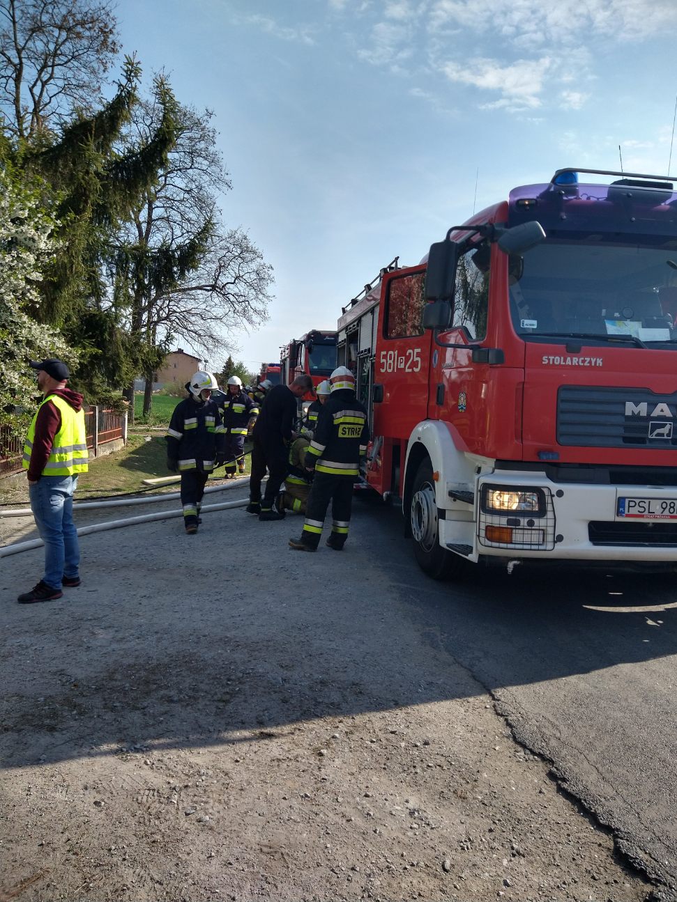 Palił się dom w Kątach