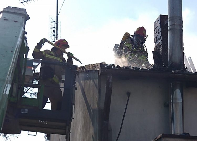 Palił się dom w Kątach