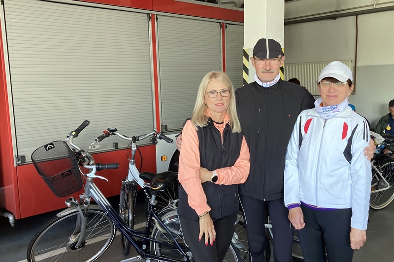 Pogoda zatrzymała rowerzystów