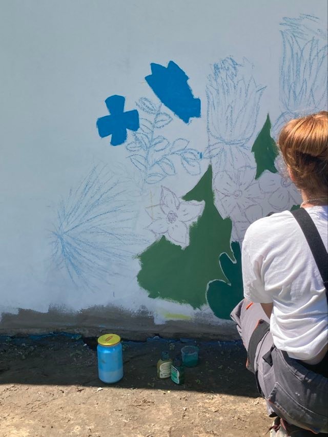 Przy strzałkowskim Centrum powstaje mural