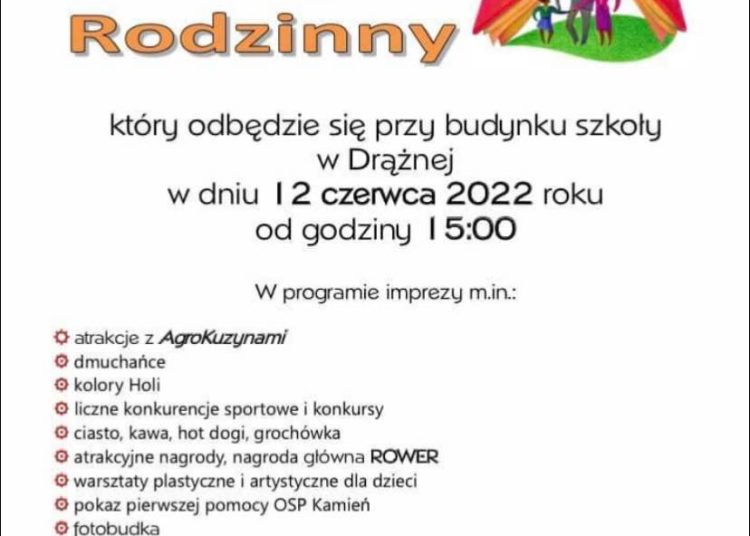 Organizatorzy zapraszają jutro na festyn do Drążnej