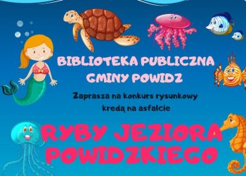 Ryby kredą na asfalcie