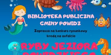 Ryby kredą na asfalcie