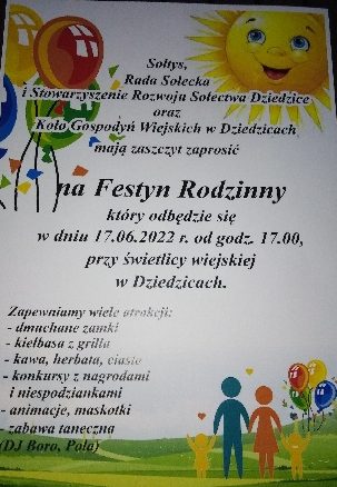 Dziedzice zapraszają na festyn rodzinny