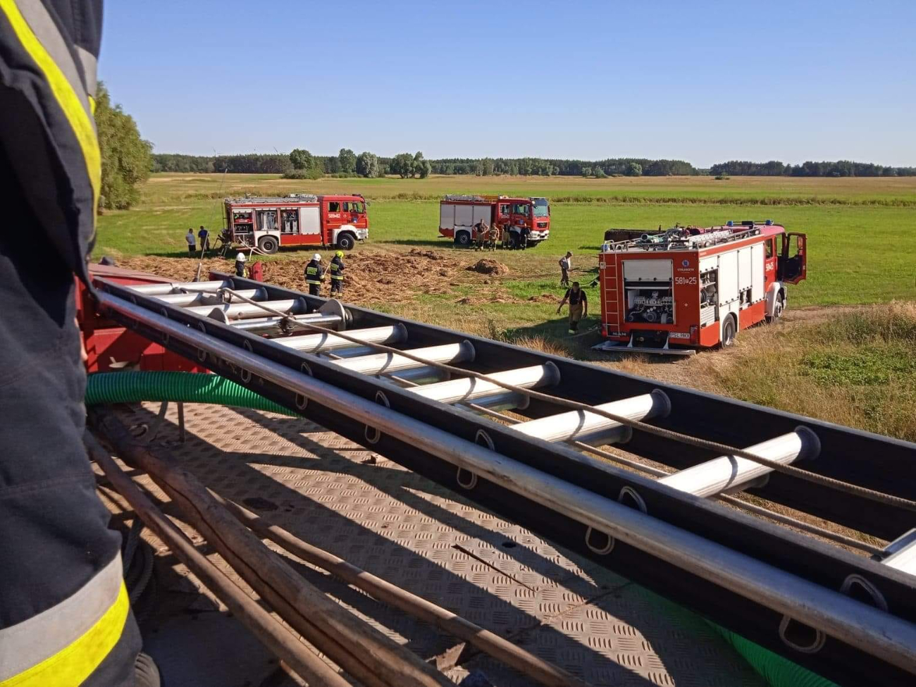 Zapaliło się siano i zboże