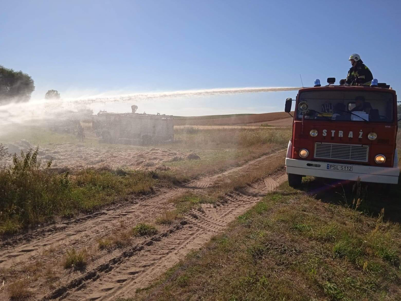 Zapaliło się siano i zboże