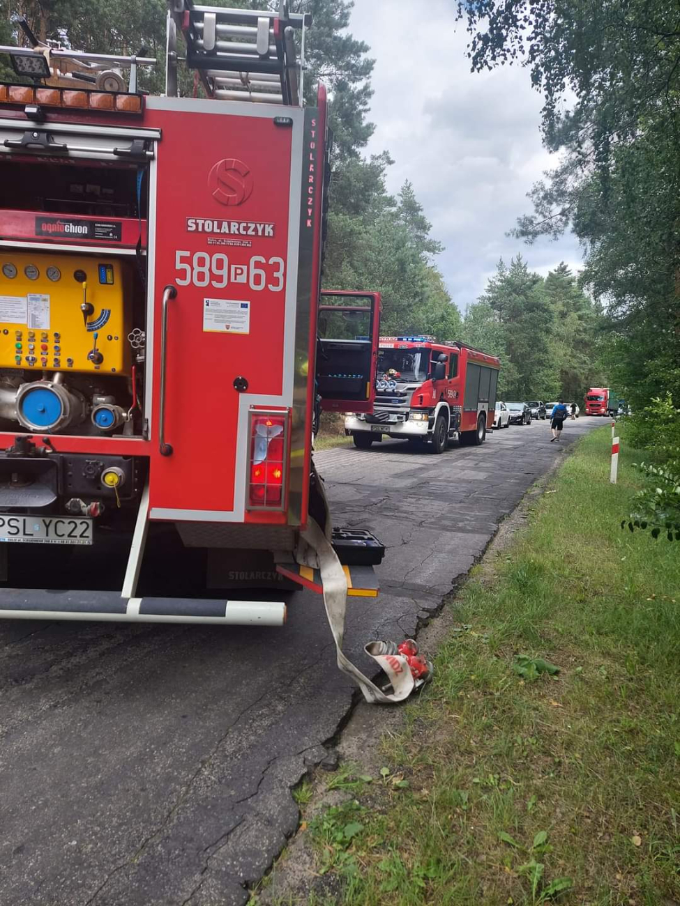 Paliła się przyczepa kempingowa