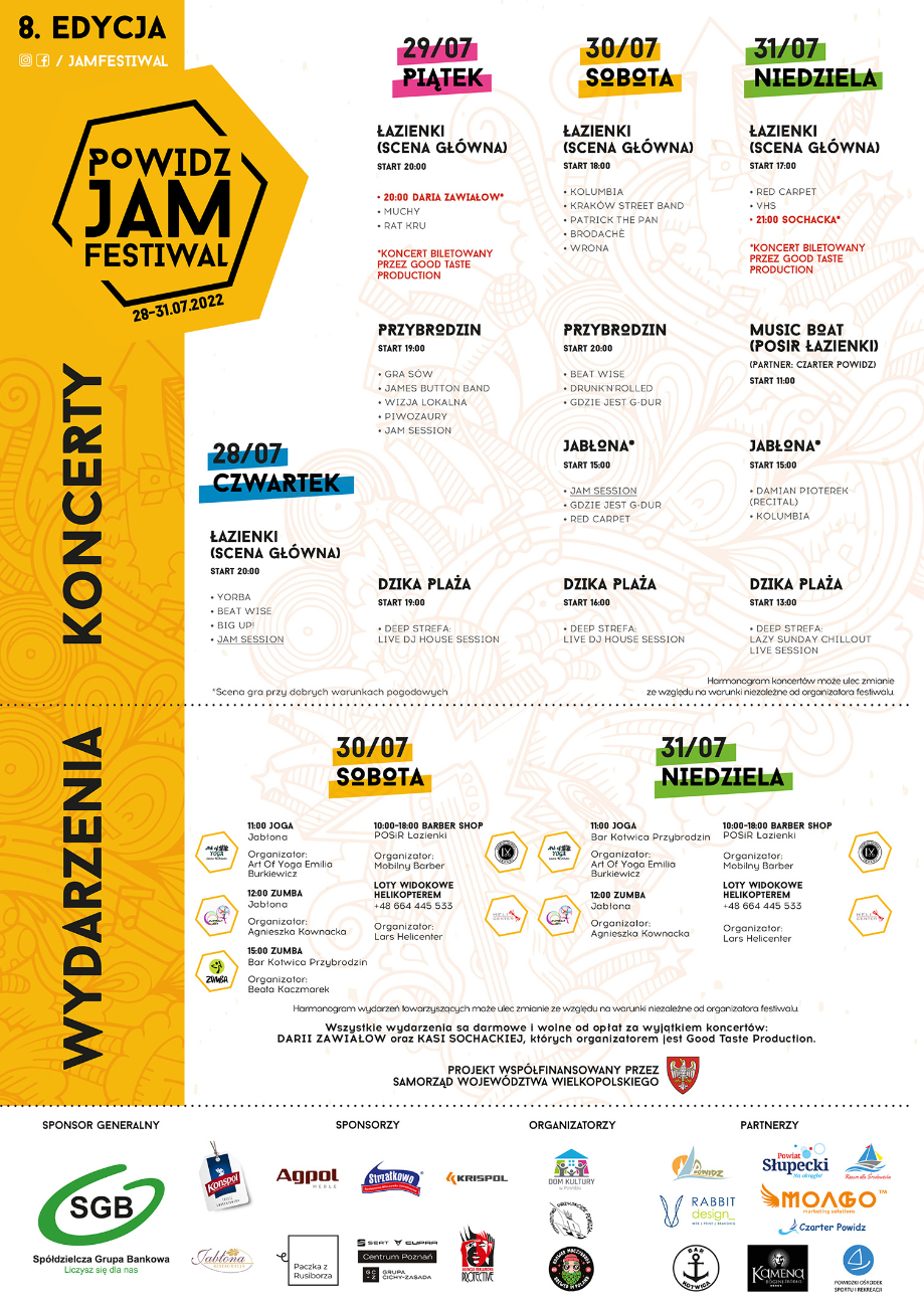 Trwa Powidz Jam Festiwal HARMONOGRAM KONCERTÓW Słupca