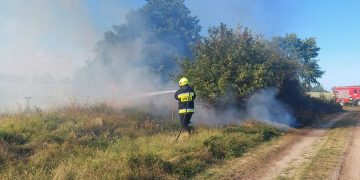 Paliła się trawa w Charbinie