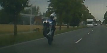 Namierzyli motocyklistę z głośnego nagrania