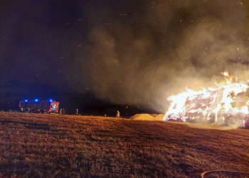 6 godzin gasili pożar. Spłonęło 300 balotów