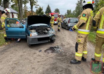 Groźny wypadek na drodze gruntowej