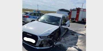 Wypadek na K92. Zderzyły się dwa auta