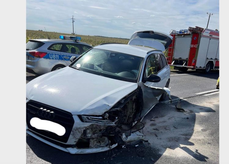 Wypadek na K92. Zderzyły się dwa auta