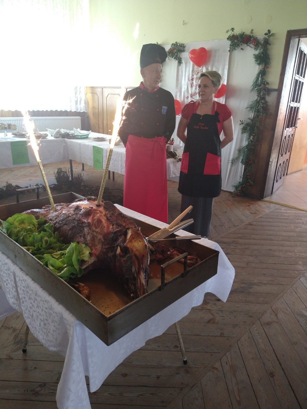 Dzik atrakcją w Marcewku