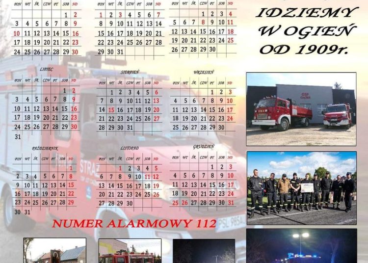 Strażacy z Ciążenia roznosić będą kalendarze