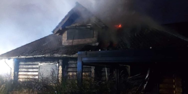 Płonął dom w Wylatkowie