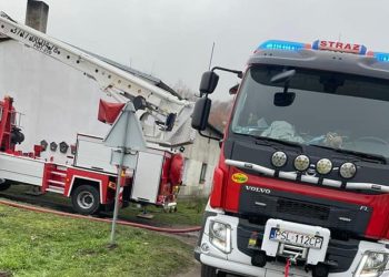 Pożar w Kościankach. Jedna osoba poszkodowana