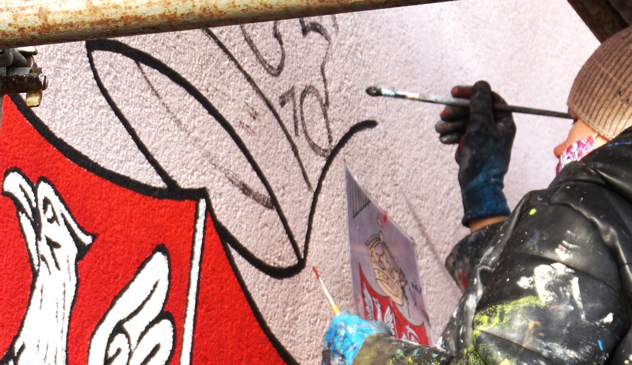 Mural przy ulicy Kopernika rośnie w oczach