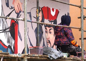 Mural przy ulicy Kopernika rośnie w oczach