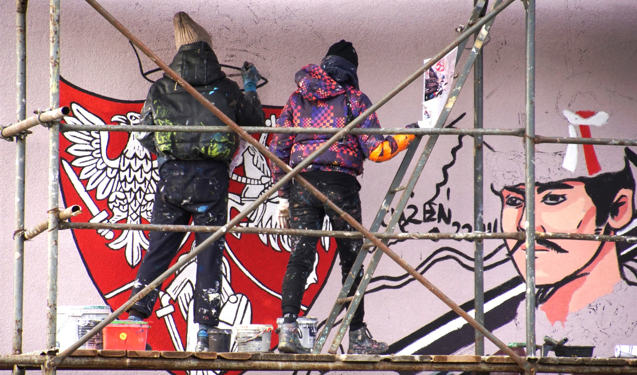 Mural przy ulicy Kopernika rośnie w oczach