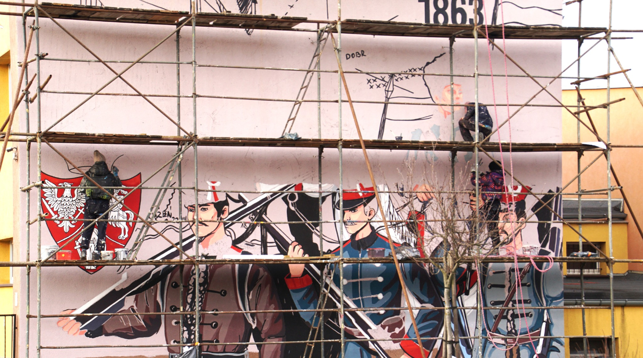 Mural przy ulicy Kopernika rośnie w oczach