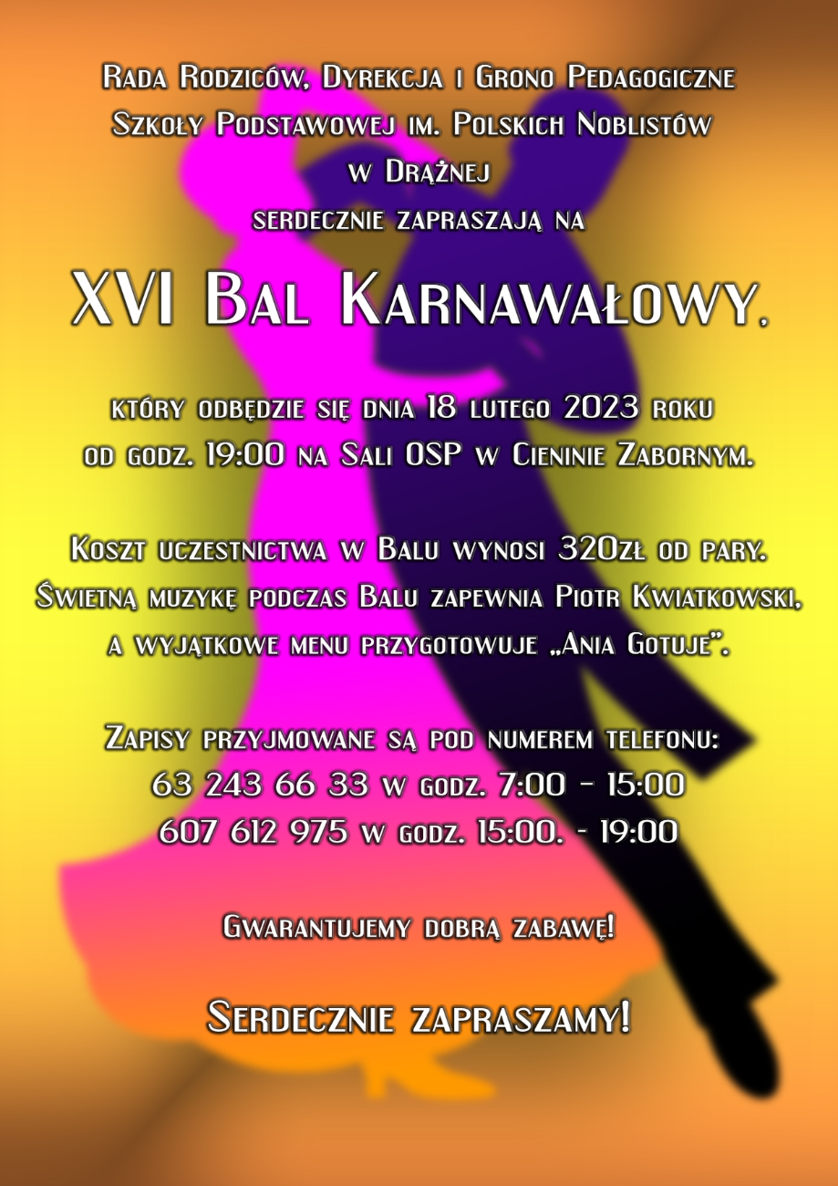 Bal Karnawałowy w Drążnej