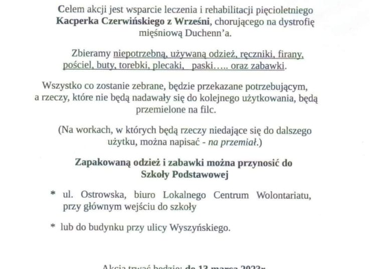Wesprzyj szczytną akcję