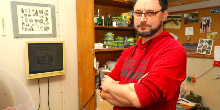 Tworzy makietę średniowiecznej Słupcy