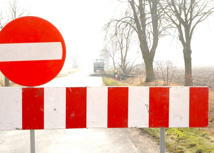 Ruszyła wycinka. Na czas prac droga jest zamknięta