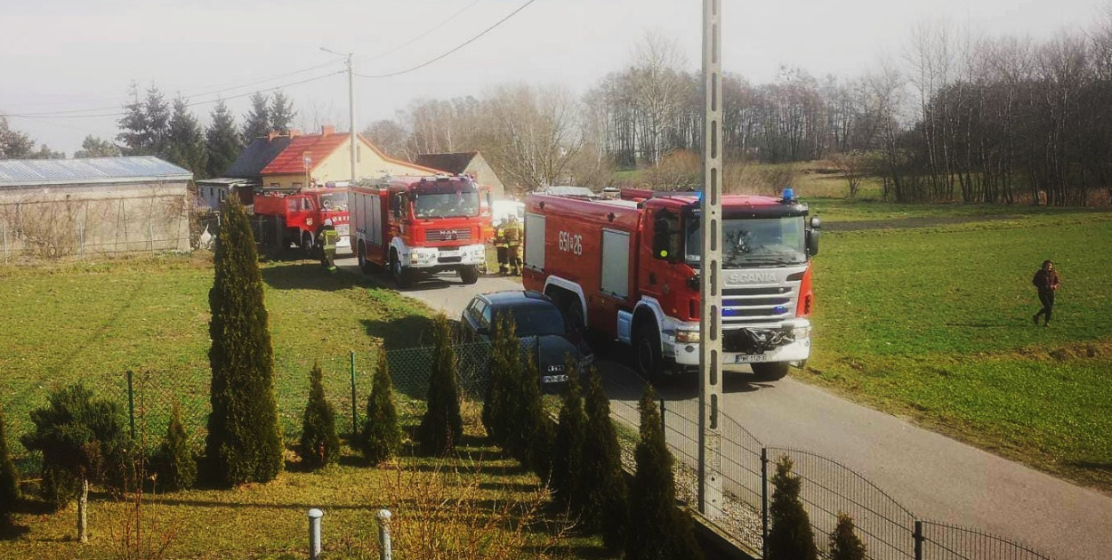 Palił się budynek gospodarczy