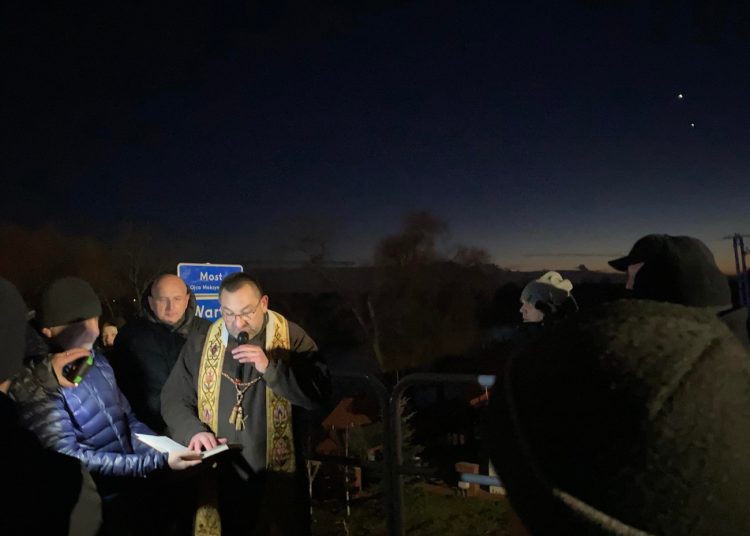 Uroczyste oddanie mostu w Lądzie