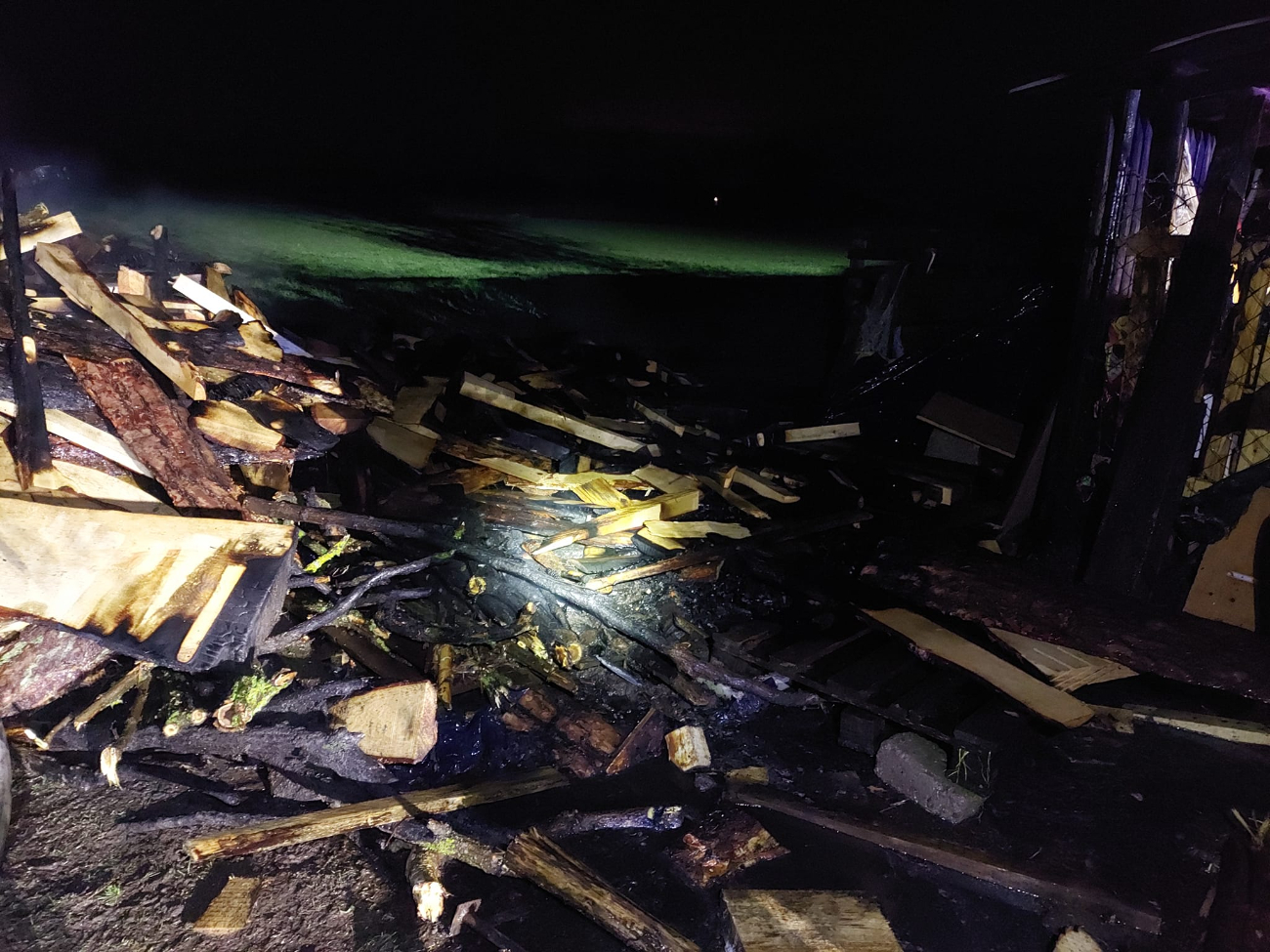 Nocna akcja strażaków