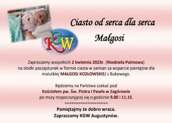 Weź ciasto od serca dla serca Małgosi!