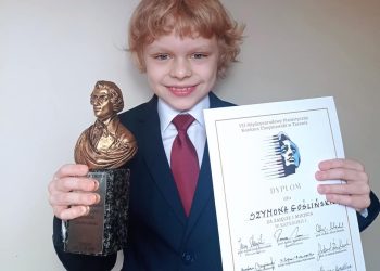 Jako najmłodszy uczestnik konkursu zajął I miejsce