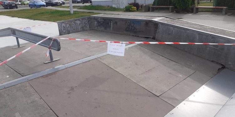 Skatepark chwilowo nieczynny