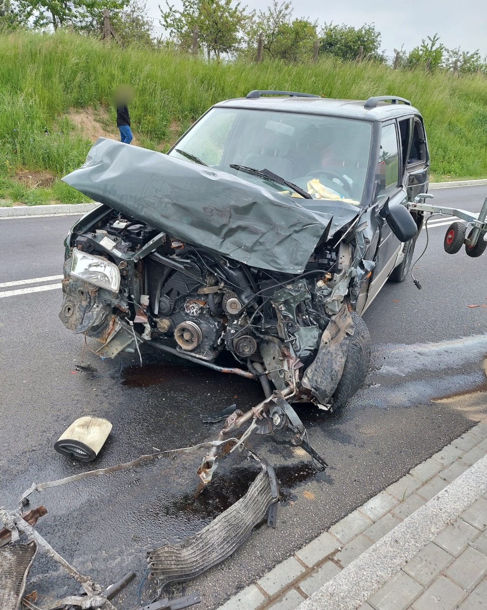 Groźnie w Powidzu. Droga była zamknięta