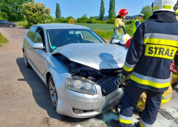 Wypadek w Słupcy. Jedna osoba w szpitalu