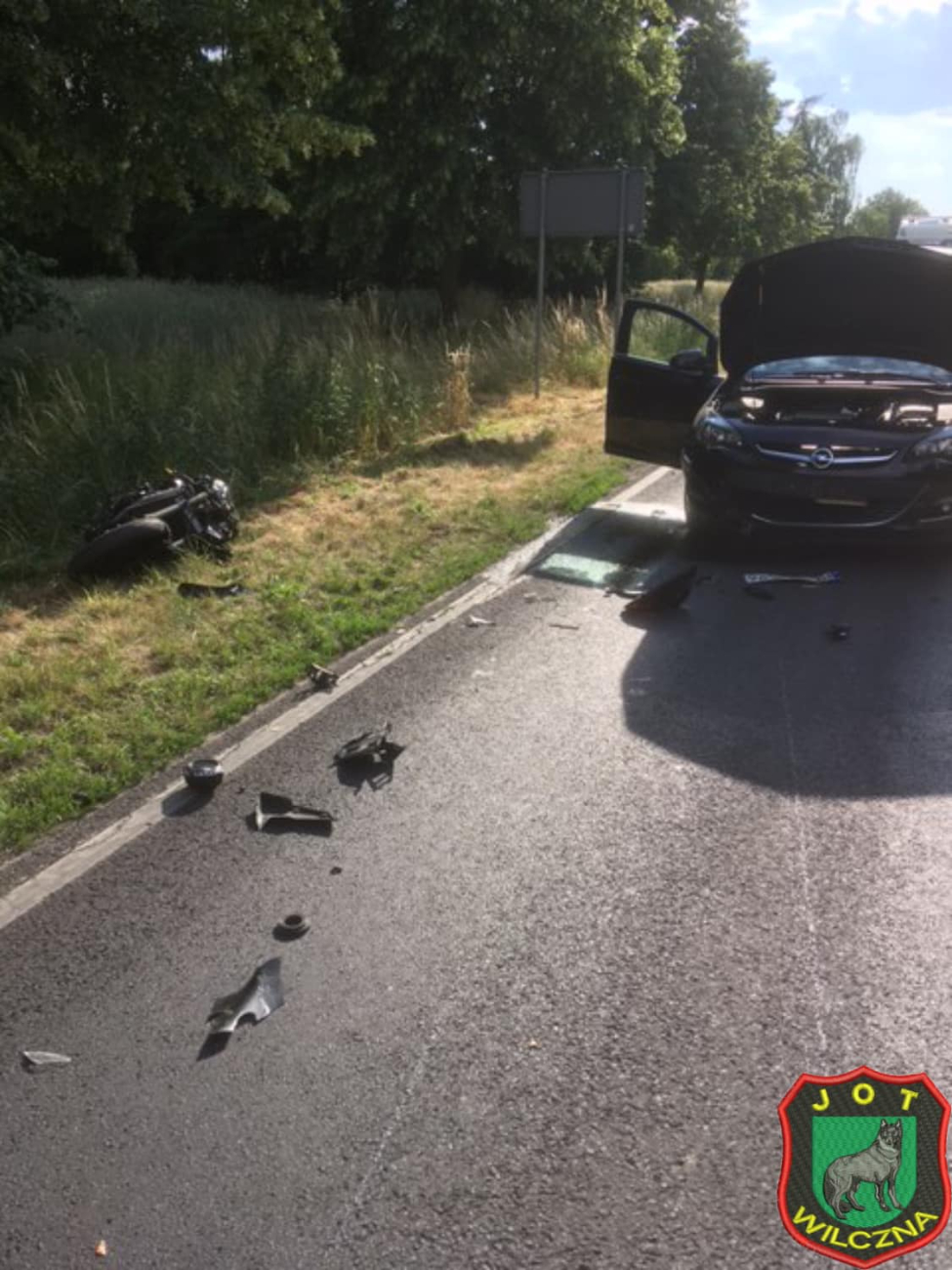 Wypadek na K92. Dwie osoby w szpitalu ZDJĘCIA