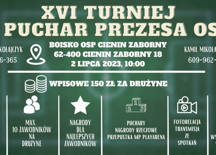 W Cieninie zagrają o wyjazd na Mistrzostwa Polski Playarena