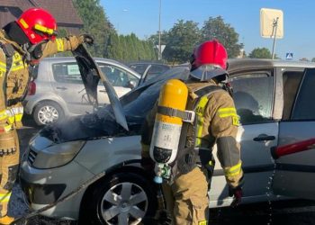 W Słupcy zapalił się samochód