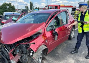 Wypadek na K92. Zderzyło się 5 pojazdów