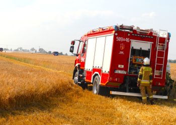 W Słupcy było widać gęsty dym