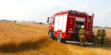 W Słupcy było widać gęsty dym