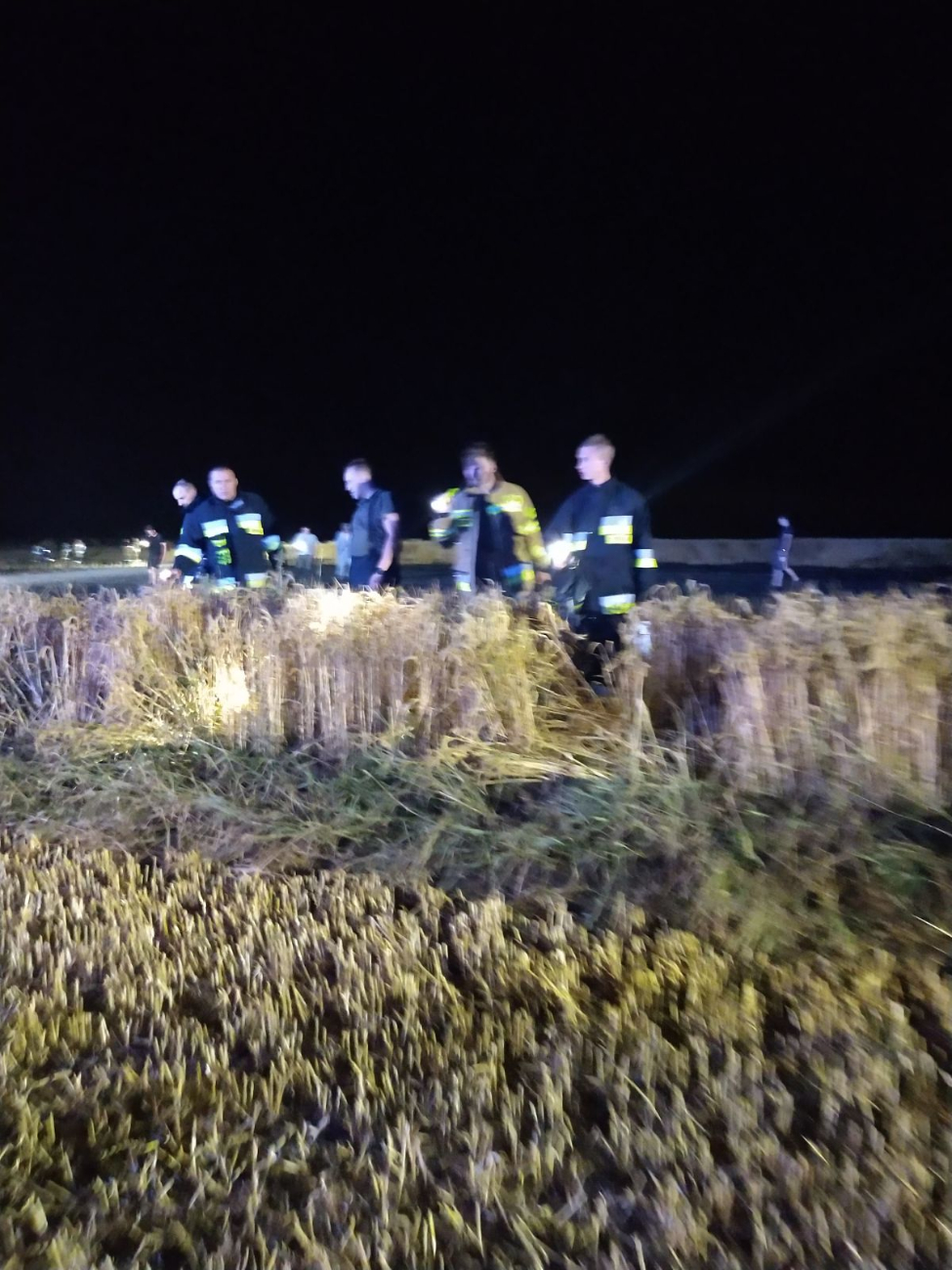 W nocy w Wierzbnie spłonęło pole pszenicy