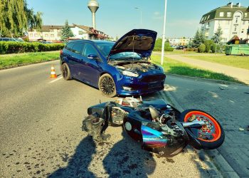 Groźnie na Pileckiego. Motocyklista w szpitalu