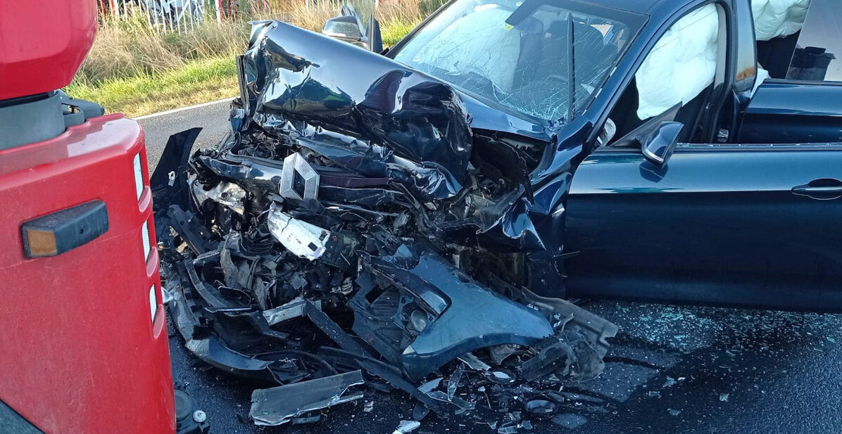 Groźnie na K92. Droga była zablokowana