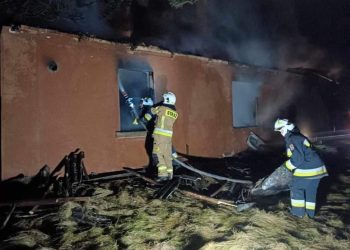 Całą noc walczyli z pożarem