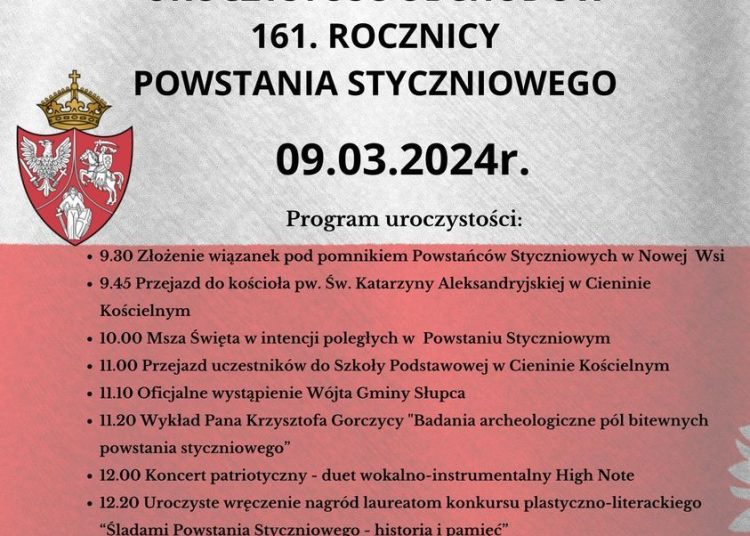 161. rocznica Powstania Styczniowego w Gminie Słupca